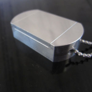 DogTag PillBox©® Alumium Side Opening Unisex